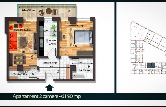 Apartament 2 Camere A 61