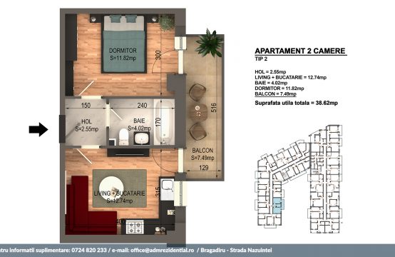 Apartament 2 camere in Bragadiru langa Bucuresti